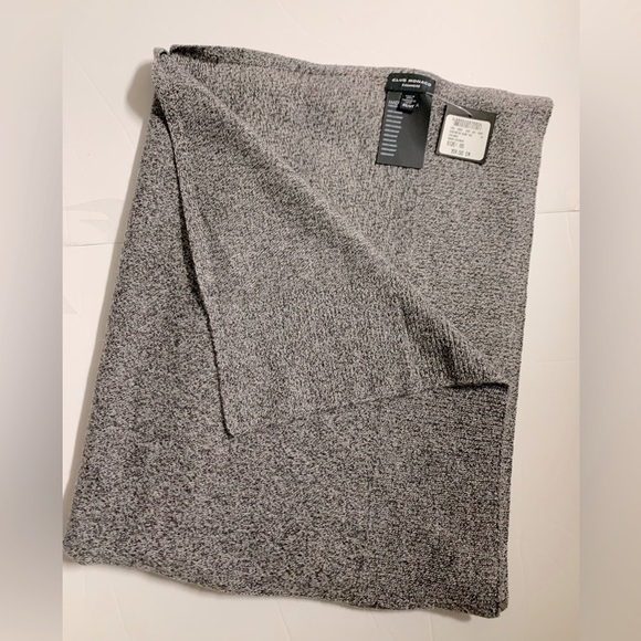 NEW Club Monaco 100%  Cashmere knit Scarf brown mix/Brun size one - Picture 5 of 8